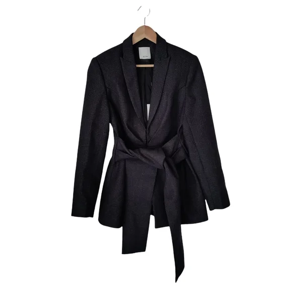 Acler Miller Wrap Belted Blazer Tweed New Women's Jacket Size 8